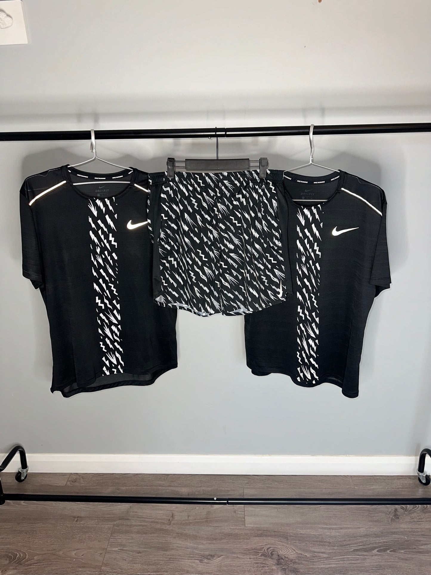 Nike Black Bolt Miler & Short Set
