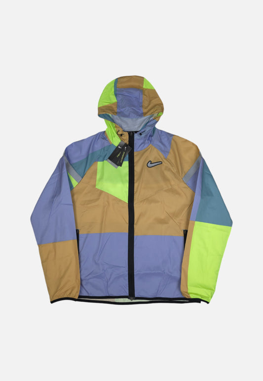 NIKE PATCHWORK WILD RUN JACKET - NEON