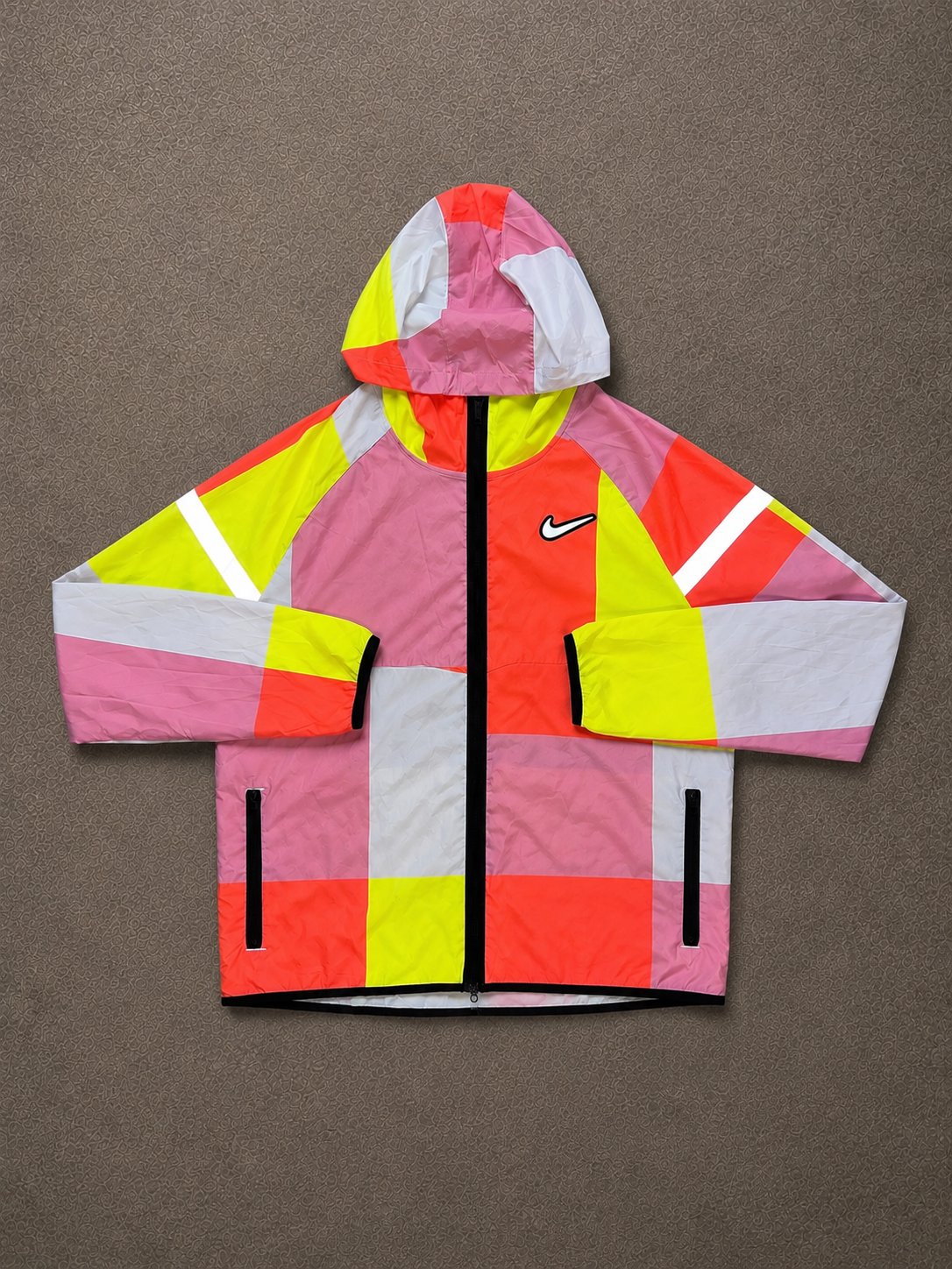 NIKE PATCHWORK WINDRUNNER NEON/PINK