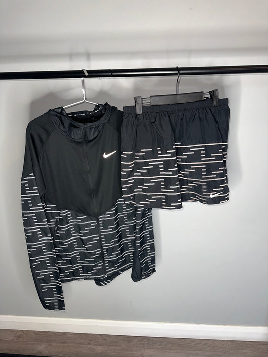 Nike Black Running divison Windrunner & Short Set