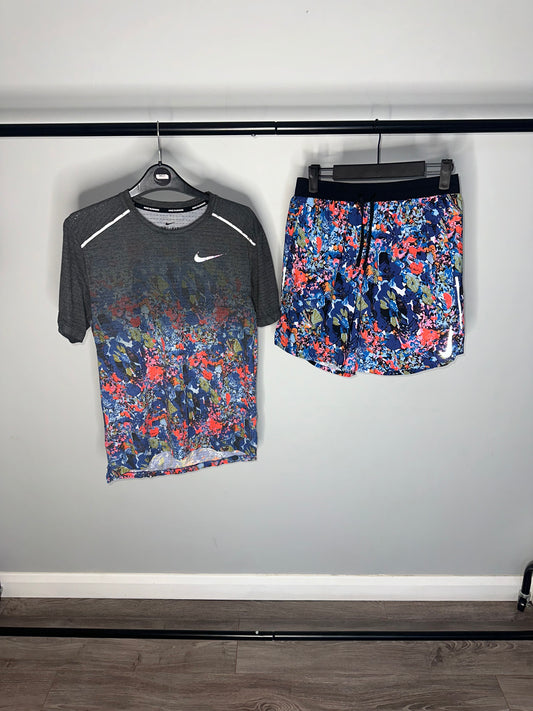 Nike Floral Miler & Short Set